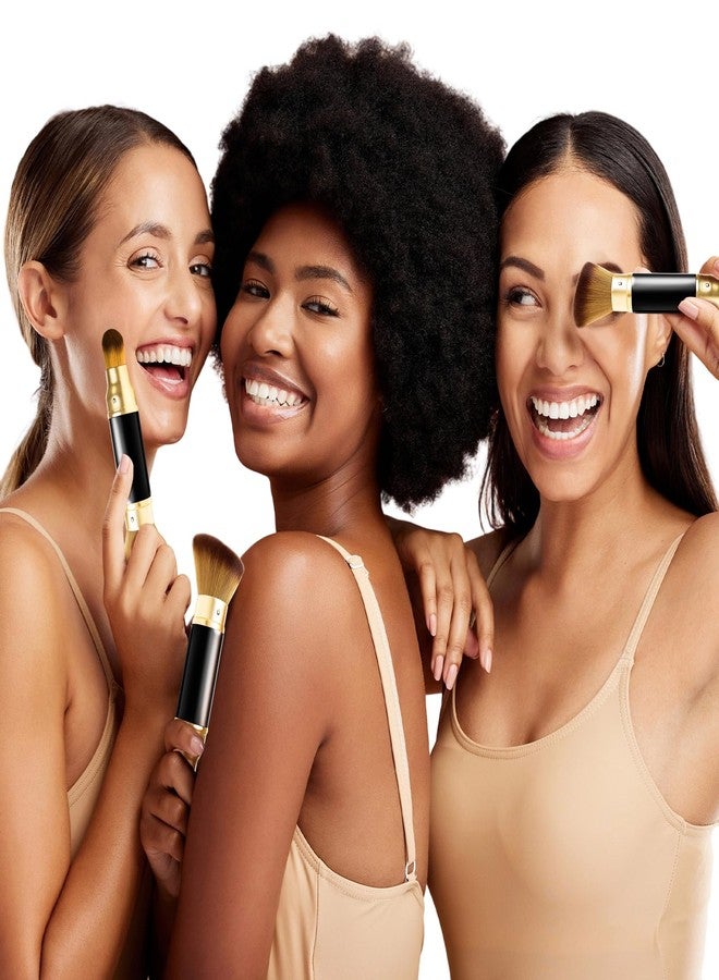 EOICCEOH Retractable Airbrush Kabuki Brush for All Face Makeup & Foundation for Liquid, Cream and Powder Face Makeup, Dual-Ended Brush for Precision Natural Look, Aluminum Handle, Stocking Stuffers for Women - Image 5